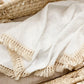 Fringe Swaddle Blanket - White