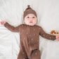 Zipper Romper - Brown Lightning
