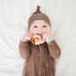 Zipper Romper - Brown Lightning