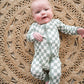 Zipper Romper - Jade Checker