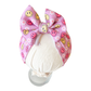 Smiley Headwrap Bow- Pink