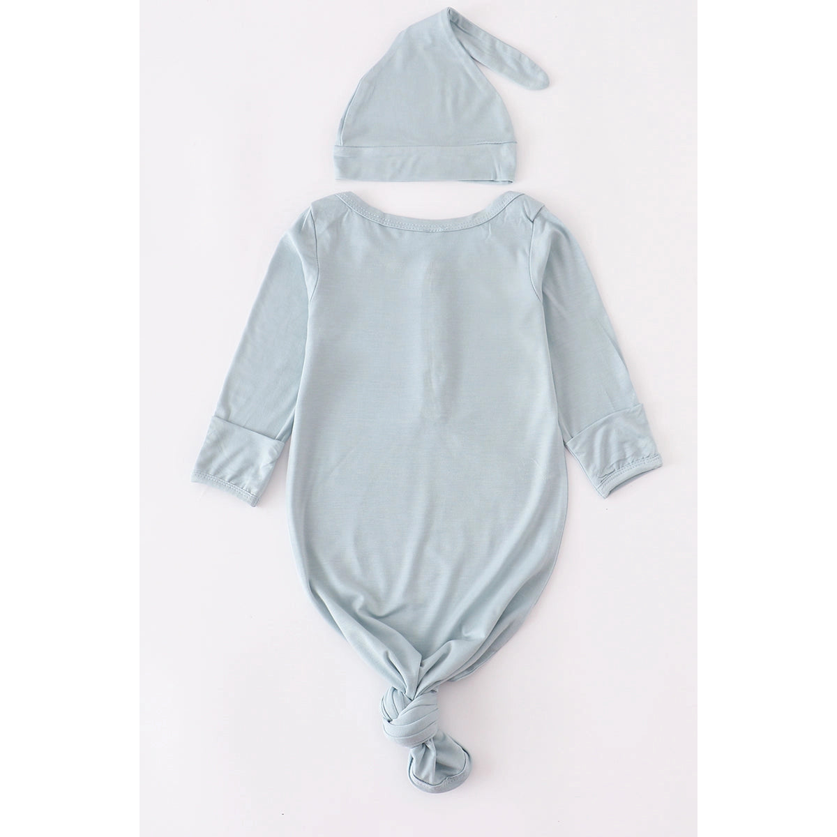 Knotted Baby Gown Set- Sea Breeze
