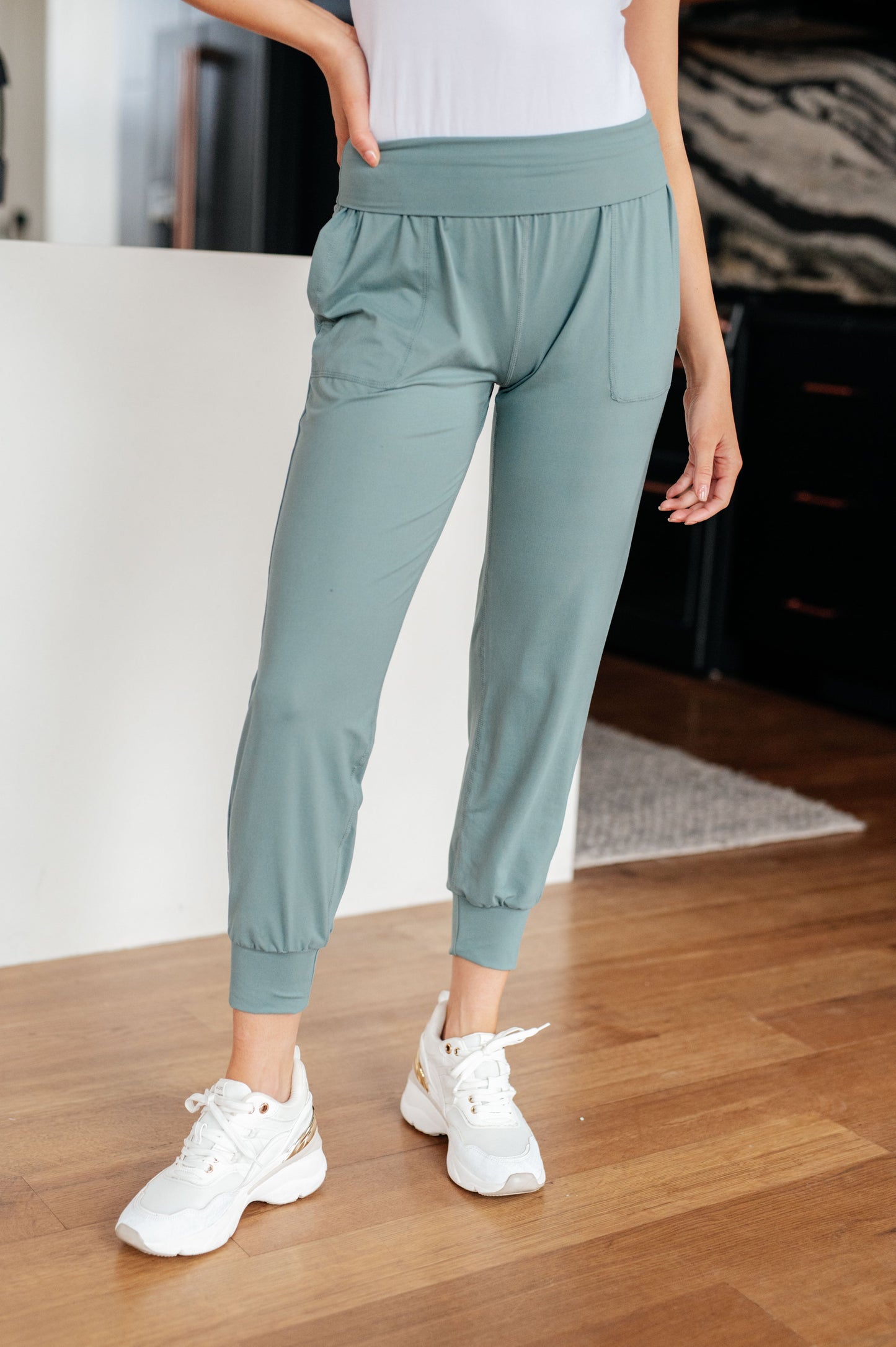 Always Accelerating Joggers in Tidewater Teal