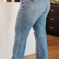 Judy Blue Bree High Rise Control Top Distressed Straight Jeans