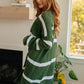 Brighter is Better Striped Cardigan in- Green