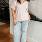 Frequently Asked Questions V-Neck Top- Blush