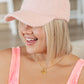 Lyla Sherpa Ball Cap- Pink
