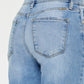 Kancan Janelle High Waist Raw Hem Straight Jeans