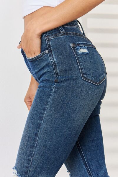 Judy Blue Mariah High Waist Distressed Slim Jeans