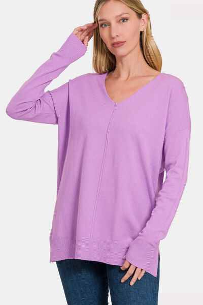 Purple Haze V-Neck Sweater